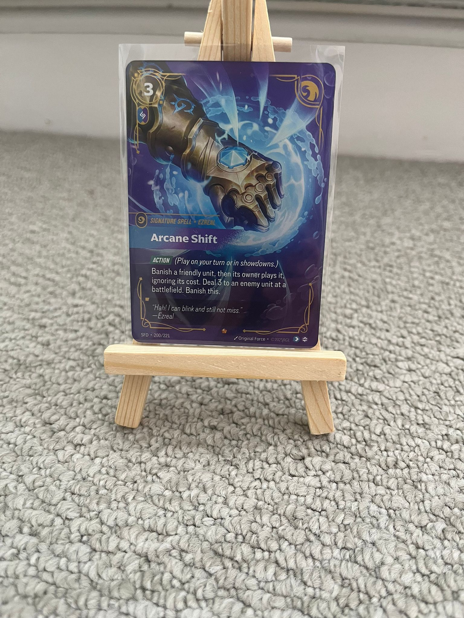 Arcane Shift Ezreal Signature Spell Riftbound Spiritforge - Pentabound TCG